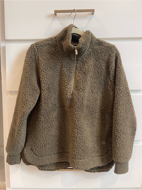 Calvin Klein Jackets & Blazers - Calvin Klein Green Fuzzy Half-zip Jacket